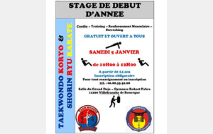 STAGE DE DEBUT D'ANNEE